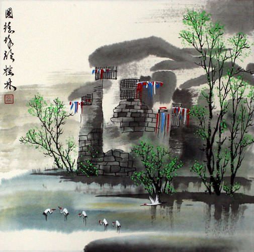 Birds Over Suzhou - Chinese Venice Painting