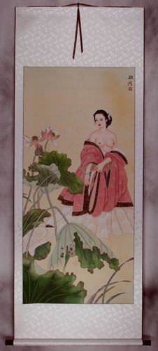 Beautiful Woman Wall Scroll