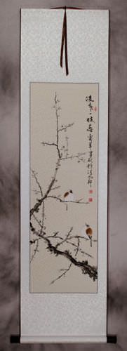 Birds in the Plum Blossom - Wall Scroll
