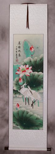 Egret Wall Scroll
