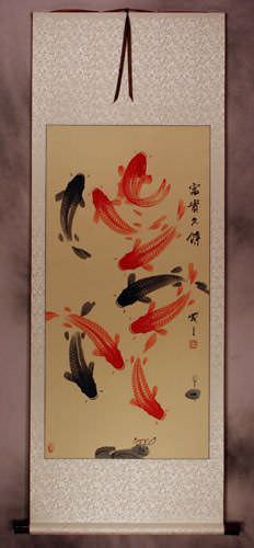 Koi Fish Wall Scroll