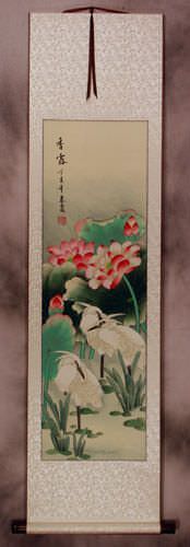 Fragrant Dew of the Lotus Pond Wall Scroll