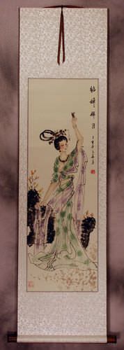 Beautiful Asian Woman Wall Scroll