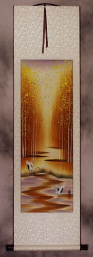 When Three Meet, One Becomes Teacher - Asian Art Wall Scroll