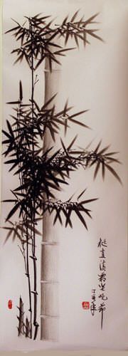 Charcoal Bamboo Drawing