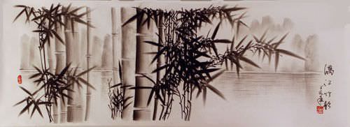Charcoal Bamboo Drawing