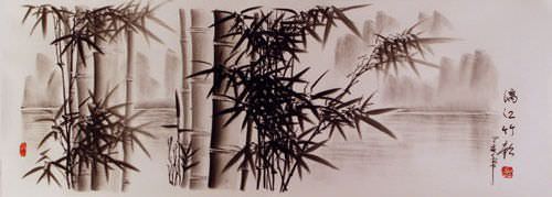 Charcoal Bamboo Drawing