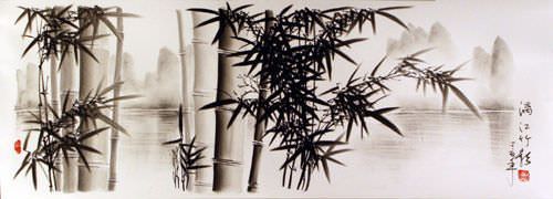 Charcoal Bamboo Drawing
