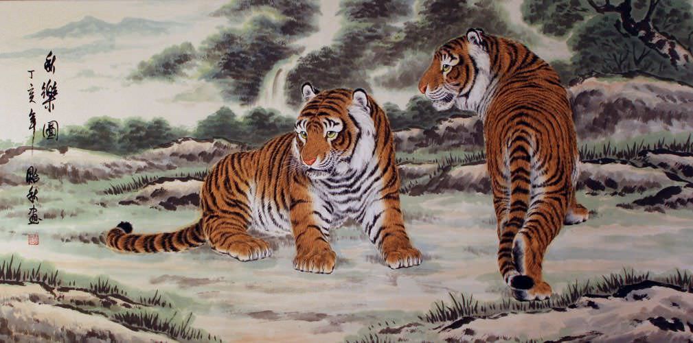 Chinese Tiger Painting