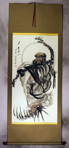 Da Mo / Bodhidharma / Buddha Crosses the River - Wall Scroll