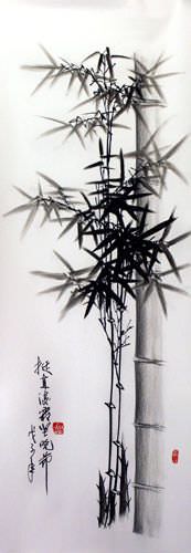 Charcoal Bamboo Drawing