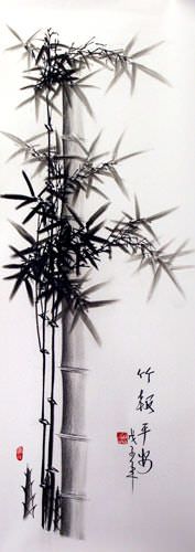 Charcoal Bamboo Drawing