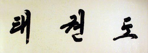 North Korean Large Taekwondo Calligraphy Painting
