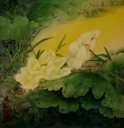 Birds & Flowers Painting