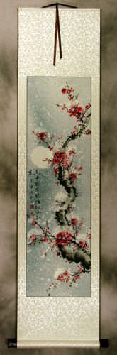 Chinese Snow Plum Blossom Scroll