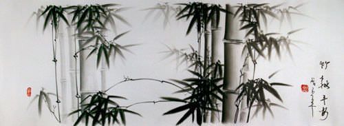 Charcoal Bamboo Drawing