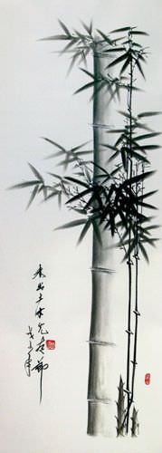 Charcoal Bamboo Drawing