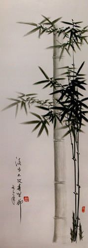 Charcoal Bamboo Drawing