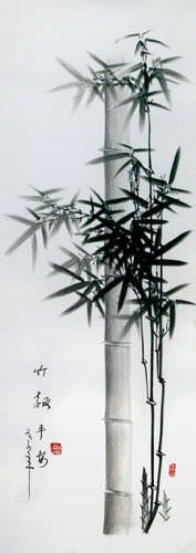 Charcoal Bamboo Drawing