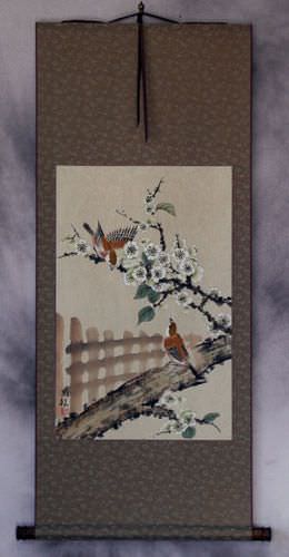 Bird & Flower Wall Scroll