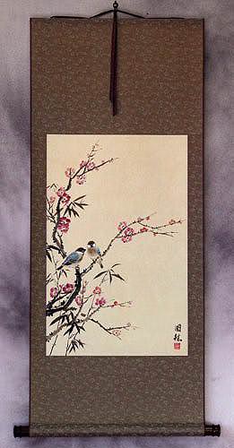 Bird & Flower Wall Scroll