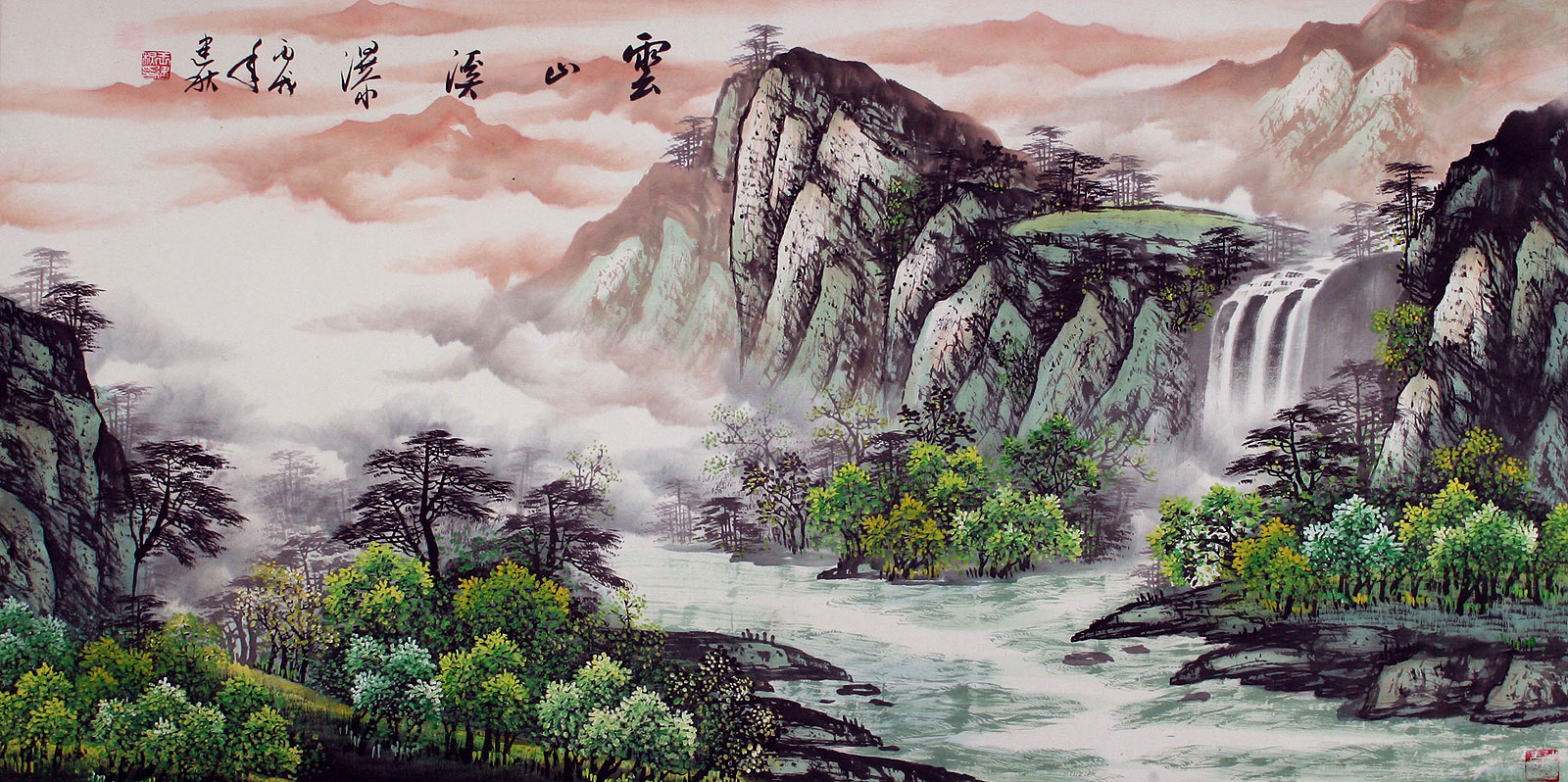 Large Landscape Painting Chinese Artwork