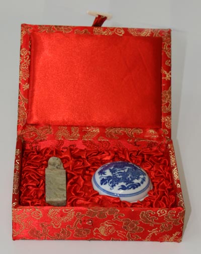 red box with chop