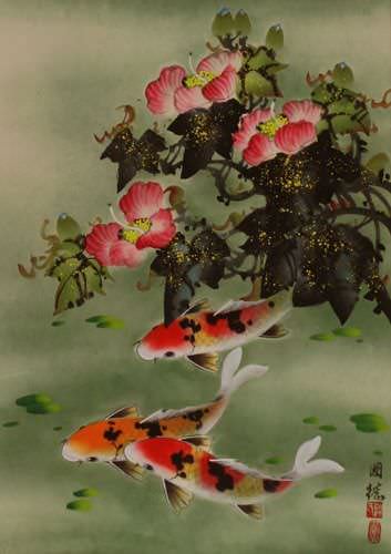 fish and flowers