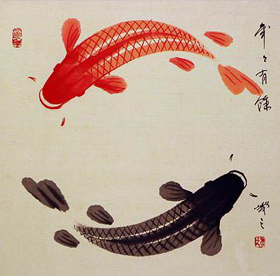 harmony love calligraphy peace Yin Portrait & Paintings Fish Fish Wall Koi Asian Yang harmony love calligraphy peace Yin Portrait & Paintings Fish Fish Wall Koi Asian Yang